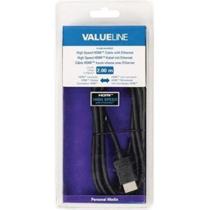 Valueline vlmb34500b20 2,00 m High Speed HDMI-kabel met Ethernet Mini connector-parent 2 meter zwart