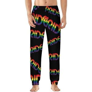 Rainbow Pride pyjamabroek voor heren, zachte loungebroek, lichte slaapbroek