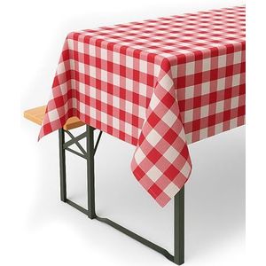 texpot Landhaus tafelkleden 20 mm Karo rood-wit geruit boerenruit 100% katoen (110 x 110 cm)