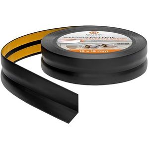 Quest - Zachte Plint - Zelfklevend - Zwart - 15 mm x 15 mm - PVC - 5 meter