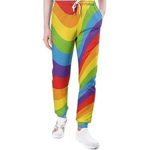 Magic Rainbow Opt Art Joggingbroek voor Mannen Yoga Atletische Jogger Joggingbroek Trendy Lounge Jersey Broek 4XL