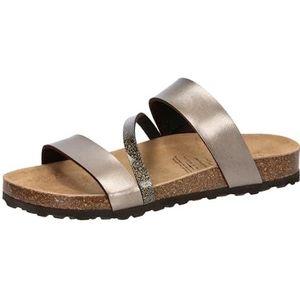 Lico - Bioline Glitter - Pantoffels - Bruin - Gespsluiting - Leer en Rubber