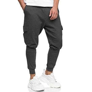 INDICODE Heren Bendner Cargo Pants | Cargo joggingbroek Charcoal Mix XL