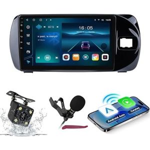 Android 14 Autoradio Navi voor T-oyota Vitz 2016-2020 9 ""Schermradio met draadloze carplay Android Auto GPS Navigatieondersteuning Bluetooth 5.0 HIFI FM 5G-WiFi SWC MIC-camera,M200s