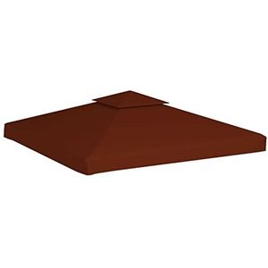 Outdoor 2-laags paviljoen, dakzeil, zonnescherm, waterdicht, voor tuin, zonwering, 310 g/m², donkerblauw, 3 x 3 m