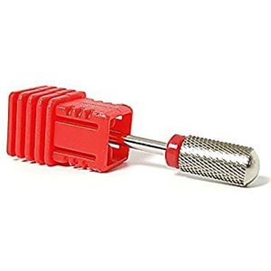 Natury Nails Frees van wolfraamcarbide voor manicure, pedicure, nagellak, acrylnagels en gelnagels, rode draaibeitel (fijne korrel)