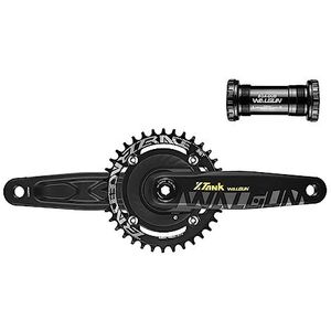 170mm MTB Crank Arm Mountainbikes Crankstel 32T/34T/36T/38T Zeshoekig Gat Ultralight Kettingblad Met Keramische Trapas Compatibel Met11/12S (Color : BSA-DUB, Size : 36T)