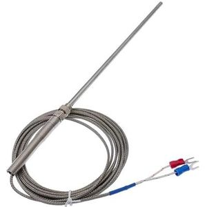UIHMSWYAL 200mm sonde type thermokoppel sensor K type temperatuur meetinstrument 1m 2m 4m 5m kabel roestvrij staal thermokoppel (Lijn lengte 1m)
