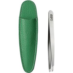 Rubis - Pincet - Groen - Professioneel Wenkbrauwpincet - Schuin