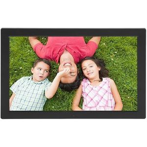 Grote Digitale Fotolijst, Digitale Fotolijst Meerdere Dia-effecten 100 Tot 240V Beeldvoorbeeld Wandmontage 17 Inch 16:10 LCD-scherm voor Kantoor (EU-stekker)