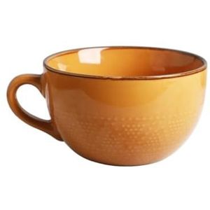 Kop en schotel set 1 stks keramische ontbijtkom kantoor water aardewerk beker porselein koffiemok middag thee kopjes melk kommen thee kop en schotels (maat : 750 ml, kleur: F)