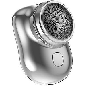 JYITO Miniatuur elektrisch scheerapparaat, roestvrij staal USB oplaadbaar scheerapparaat, LED-display miniatuur scheerapparaat, zakformaat elektrisch scheermes voor thuis en op reis