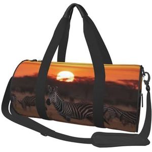 Reistas, sporttas reistas overnachting tas sport weekender tas voor zwemmen yoga, Afrika zonsondergang zebra print, zoals afgebeeld, Eén maat