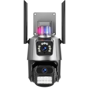 Bewakingscamera, 9MP Drie Lens IP 8X Zoom Camera Video Surveillance Outdoor Dual Screen Security Cam Auto Tracking Video Surveillance(4MP Camera With 128G)