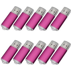 Fenglangrong Usb-sticks, 10 stuks, USB 2.0, type pendrive, 512 MB, roze
