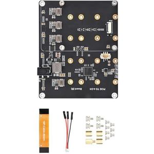 HIOPOIUYT PCIe Naar 4CH NVMe PCIe Adapter Kaart Harde Schijven Board Met LED Gegevensoverdracht Uitbreidingskaart Voor 2280/2260/2242/2230