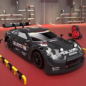 Mustang GTR 1/16 model RC auto 2,4 GHz afstandsbediening auto 4×4 Super GT Dirft racewagen 30 km/u hoge snelheid speelgoedvoertuig voor kinderen, volwassenen (LED-lichtset / 2 batt