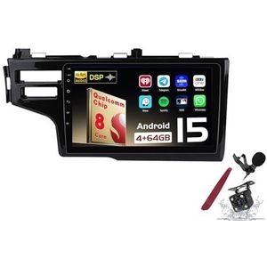 Android 15 Autoradio Sat Navi voor H-onda Jazz Fit (2014-2020) 9 Inch Touchscreen Multimedia Speler met Draadloze Carplay GPS Navigatie FM RDS Bluetooth 5G-WiFi SWC DSP,M120s
