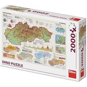 Dino Toys 561205 kaart van Slowakije puzzel, 2000 stuks