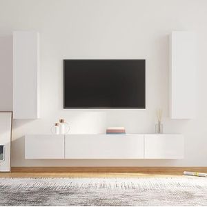 CBLDF 4-delige tv-kast set hoogglans wit ontworpen hout