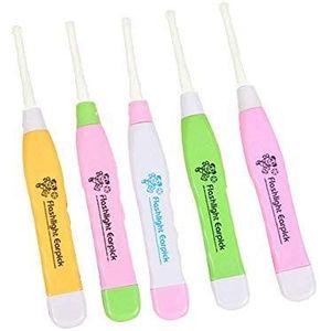 LED Oor Lepel Flash Oor Wax Removal Tool Oor Cleaner Multifunctionele Verlichting Oor Lepel Kind Baby Oor Lepel (1 pak willekeurige kleur)