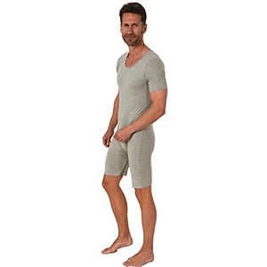 Normann Care Verzorging body korte mouwen - unisex - met ritssluiting op de broekspijpen, grijs, M