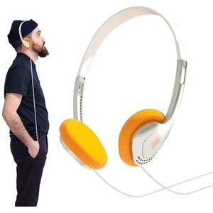 Honhoha Retro over-ear-koptelefoon,Retro over-ear-koptelefoon - Lichtgewicht oortelefoons - Lichtgewicht draagbare bedrade hoofdtelefoon, comfortabele vintage stereo-oortelefoon voor Walkman, speler