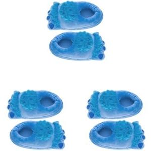 Mealoodiousmusea Gezellig en comfortabelMonster Adventure Slippers Comfortabel om te dragen warme hobbits voetpantoffels polyester zacht en ademend abrikoosvrije maat, 3 Set Blauw Gratis Maat, Medium