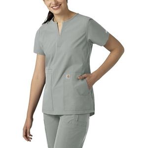 Carhartt Scrubs C12213 Women's Force Modern Fit Notch Neck Tuniek Top - XX-Large - Grijs