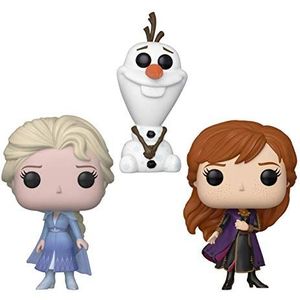 Funko 39944 Pop! Disney: Frozen II - Travel Elsa, Travel Anna & Olaf (Special Edition) 3-pack