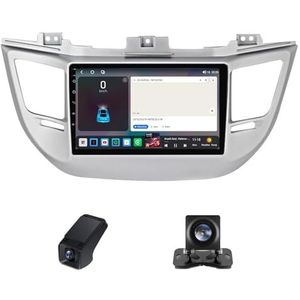 Android 13 Autoradio geldt voor Hyundai Tucson 3 2015-2018 9 inch Touchscreen Autoradio met Wireless Carplay Android Auto Navi GPS Bluetooth FM/RDS Radio+Telecamera Achterkant(A,NF-1)