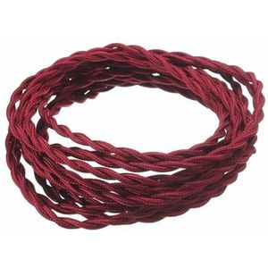 Gevlochten elektrische draad Massieve, gevlochten stoffen kabel 2x0,75mm 300V 8A verlichting veelkleurig meerdere lengtes(Beige,5meter)