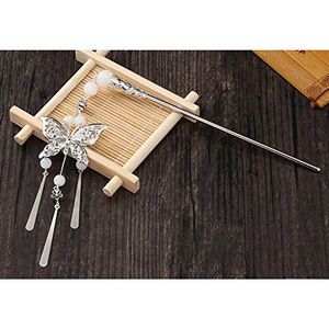 Vrouwen Vintage Chinese Traditionele Vlinder Kwasten Haar Stick Pin Accessoire