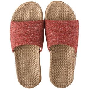 LHSJYG Dames Slippers Thuis Paar Indoor Slippers Houten Vloer Katoen Linnen Linnen Slippers Thuis Antislip Mannen En Vrouwen Dikke Bodem Zomer, 03, 40-41