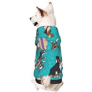Hond Capuchonsweater, Australische Herder Honden Slapen Kleding Stofdichte Hoodies Kleding Anti-Haar Hond Pyjama Voor Kleine Medium Hond Kat L
