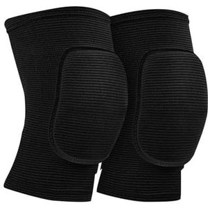 Knieondersteuning, Een paar zachte, ademende kniebeschermers, kniesteun, elastische sportkniebeschermers Kniebandages(Black,S)