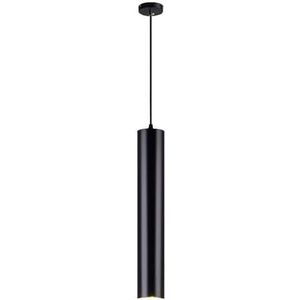 TONFON Moderne LED-kroonluchter met lange buis, zwarte cilinder, hanglamp, downlight, eetkamer, studeerkamer, hanglamp for keukeneiland, woonkamer, slaapkamer, nachtkastje, hal, plafondlamp(Color:Warm
