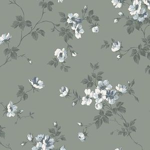 behang bloemen groen 53 cm x 10.05 m - van Sanders & Sanders