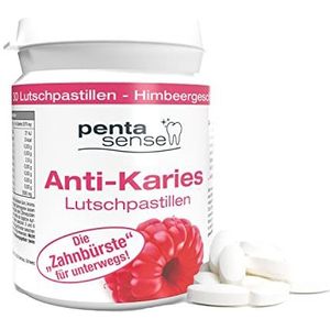 PentaSense® - Xylitol anti-cariës zuigtabletten met aardbeiensmaak tegen tandplak en zuur helpen het tandglazuur te behouden - 30 stuks