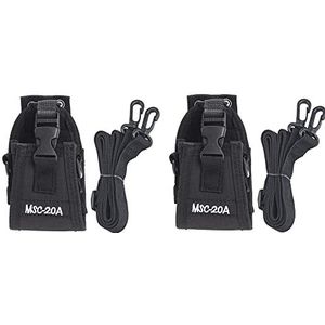 MSC-20A Walkie-Talkie Twee Weg Radio Nylon Case, Multifunctionele Pouch Compatibel voor BaoFeng/Kenwood/Quansheng/Puxing/Wouxun/ICOM/YAESU/Motorol (2 stuks)