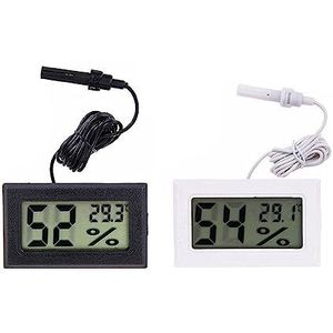 Mini Digitale LCD Indoor Thermometer Hygrometer Meter Met Waterdichte Probe Vochtigheidsmeter Sensor For Aquarium Instrumenten Gauge(Set 2)