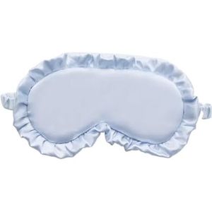 Cmis Kbei Zijden ruche slaap oogmasker zachte slapende ooghoezen veelkleurig nachtdroom verduisterende oogpatches voor vrouw man om beter te slapen (blauw)
