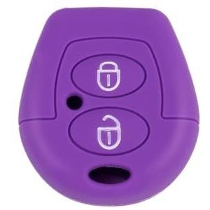 Autosleutel beschermhoes Siliconen Auto Afstandsbediening Sleutel Case Cover Voor Ibiza Voor Leon Voor Toledo Voor Mii Voor Altea Voor Cordoba Voor Arosa Voor Alhambra Sleutel Shell(Purple)