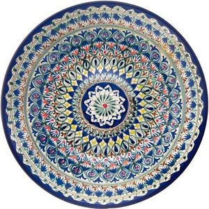 Ø30 cm Oosterse Ljagan Lagan keramische plaat glazuur bord handgeschilderd handgeschilderd handgemaakt aardewerk Oezbeekse