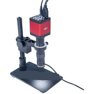 4K 2K 1080P 51MP Industriële Video Lab VGA USB Microscoop Camera Zoom 130x C-MOUNT Lens LED Ring Licht for Telefoon PCB Reparatie Helder en glad(Style C-VGA HDMI)