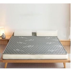 Matras Van Volledige Grootte, Latexmatras, Traagschuimmatras, Huishoudelijk Tatami-slaapmatkussen, Enkele En Dubbele Studentenslaapzaal Stapelbed Verhuurmatras (Color : Gray, Size : 60 * 120CM*6CM)