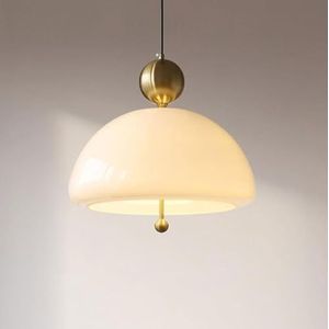 YJIANGH Moderne kroonluchter Prachtige Franse crème hanglamp Max. 60W Hanglamp Binnen Verstelbare hoogte Ijzer Glas Wit plafondlamp for keukeneiland Eetkamer Slaapkamer Hal Bar Woonkamer(Gold,Warm lig