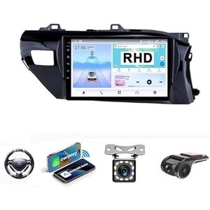 Android 13 Auto Stereo MP5 Player 9'' Screen Autoradio Voor Toyota Hilux Pick Up AN120 2015-2018 Car-play Android Auto GPS-navigatie Bluetooth RDS FM AM DAB+ Radio Stuurbediening Voice Control(NF-3 8