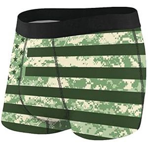 874 Heren Shorts Camouflage Usa Vlag Heren Boxer Slips Regelmatig Ondergoed Boxer Stretch Boxer Shorts Slips, Boxerslip 3628, L