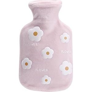 Warmwaterkruik pluche watervullende warmwaterzak cartoon zachte herbruikbare handwarmer warmwaterkruik gezellige hoes winter warme buik hand warmte warmwaterzak (E)